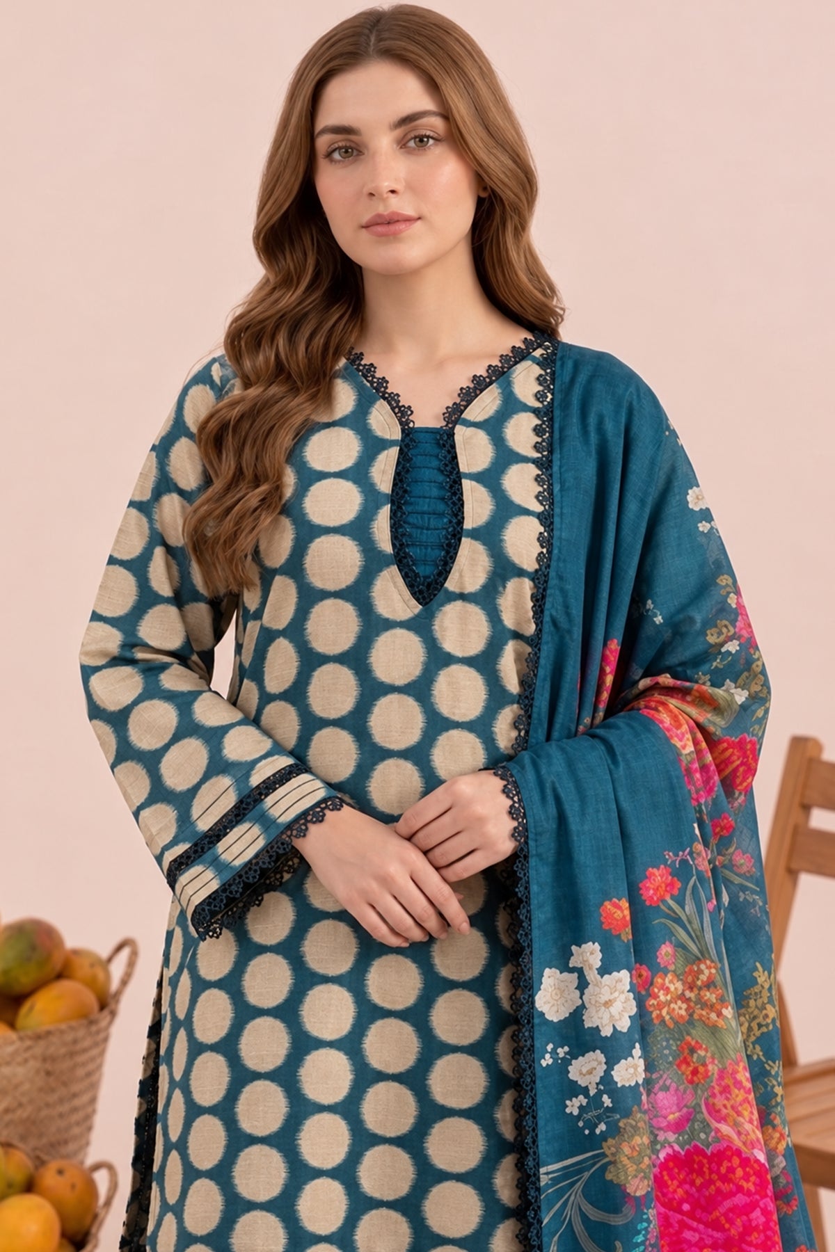 3-PC Stitched Embroidered CPM-6-245