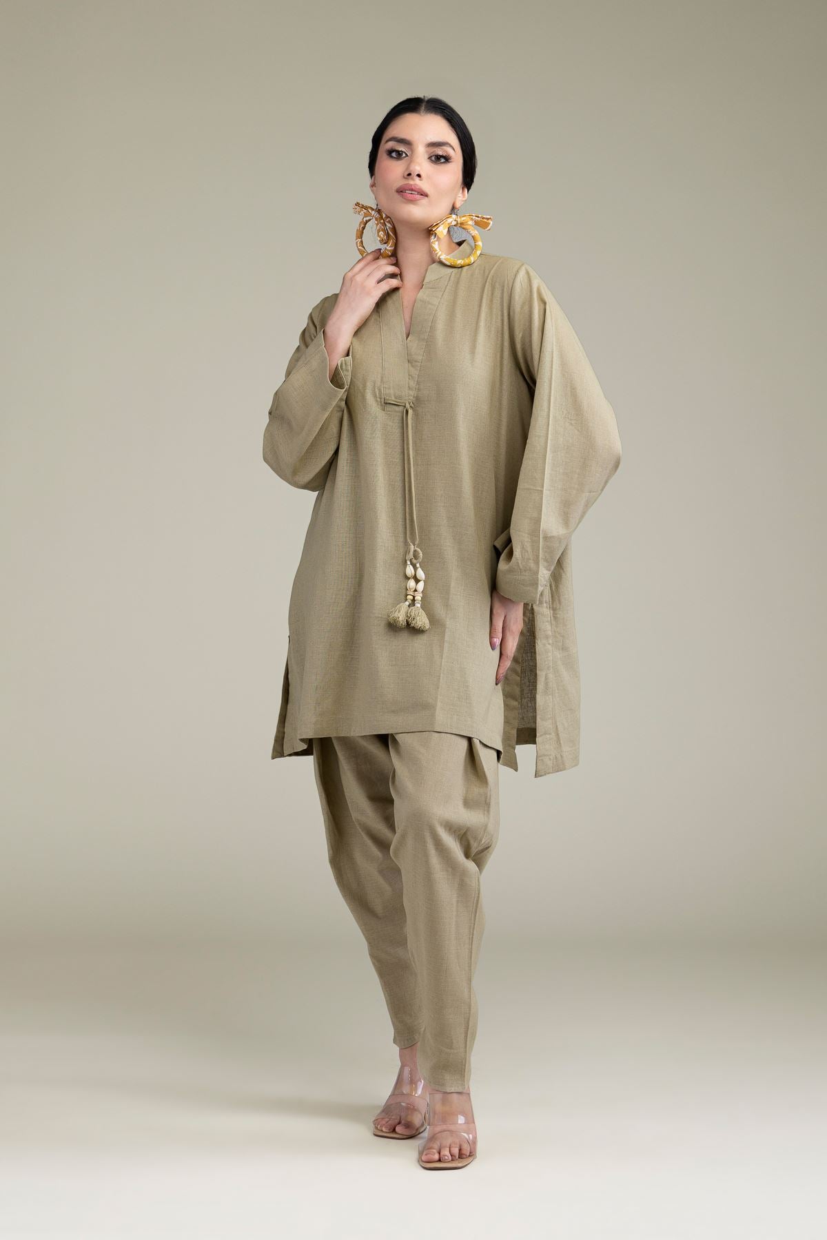 Solid Linen Shalwar