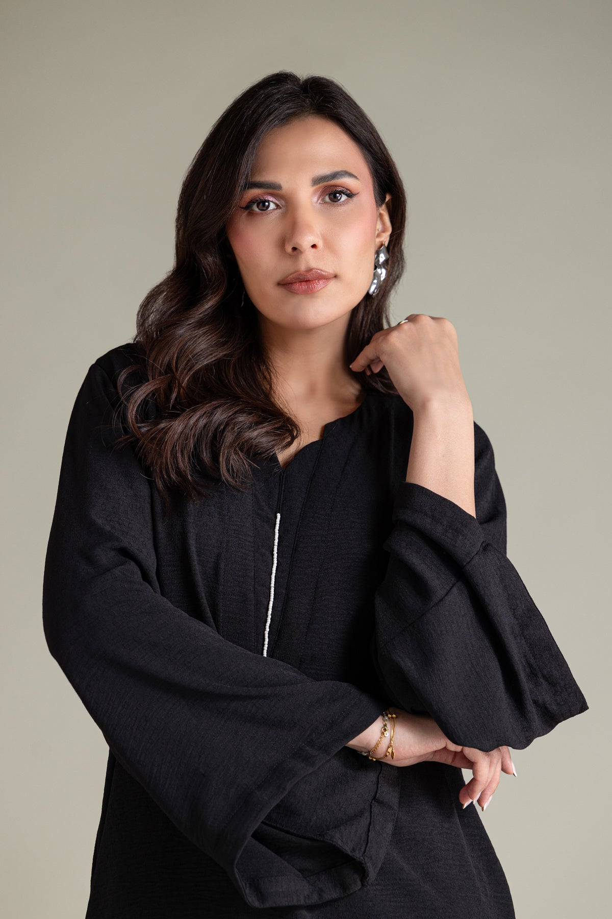 Solid Black Kurta