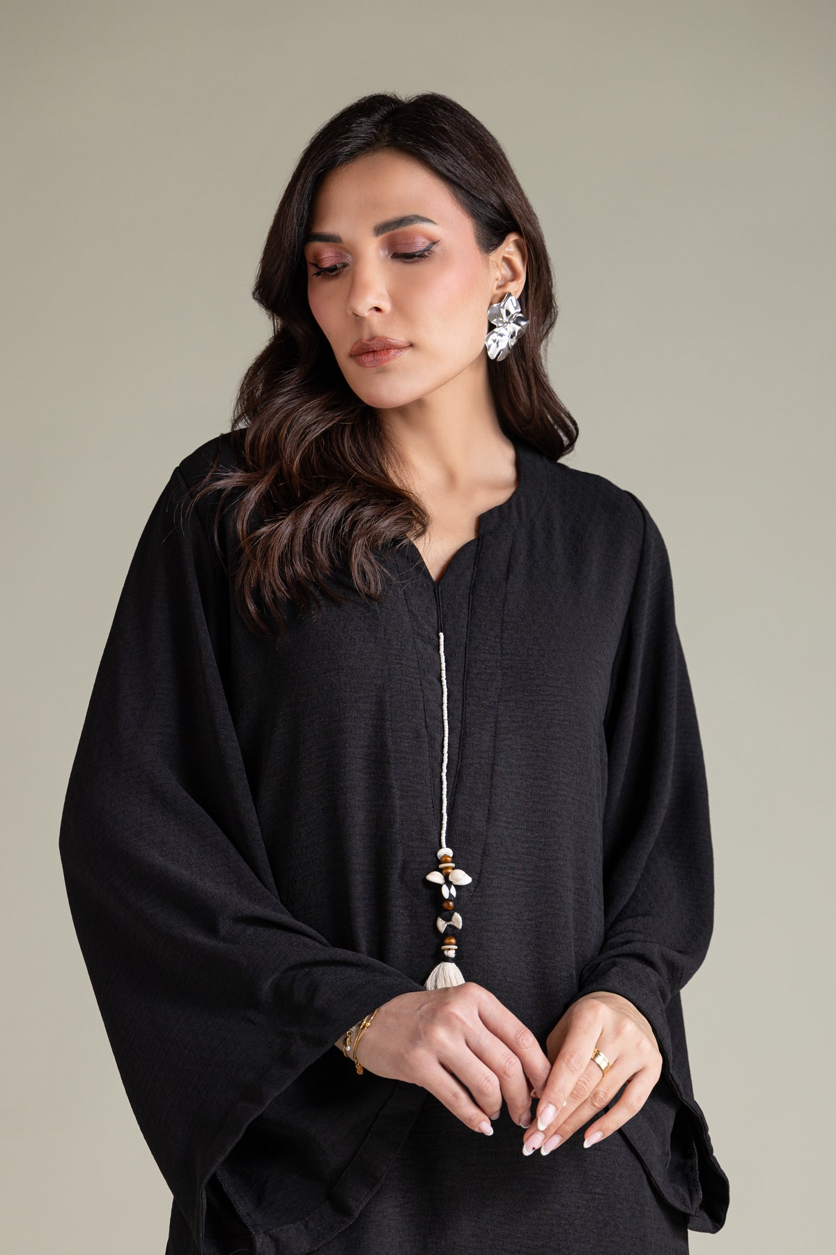Solid Black Kurta