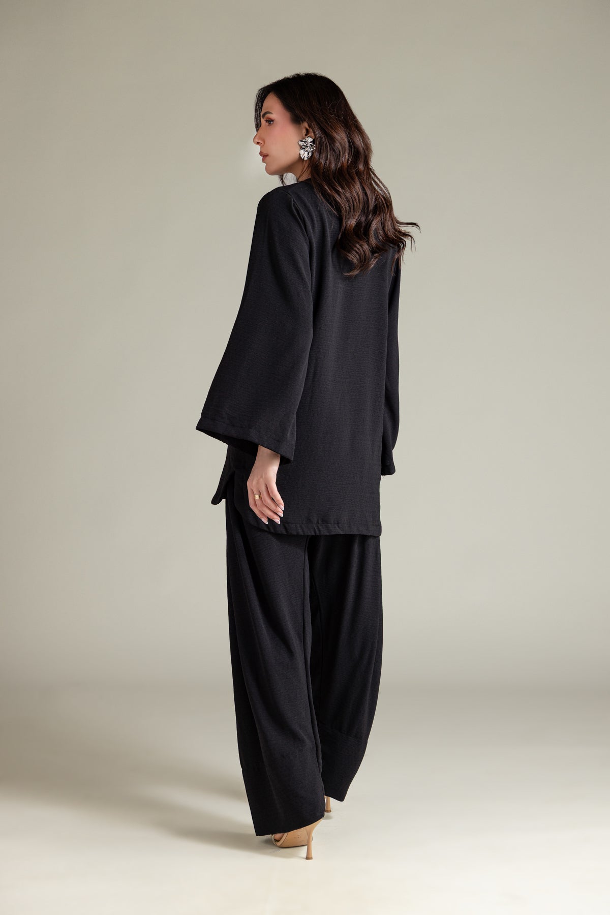 Solid Black Kurta
