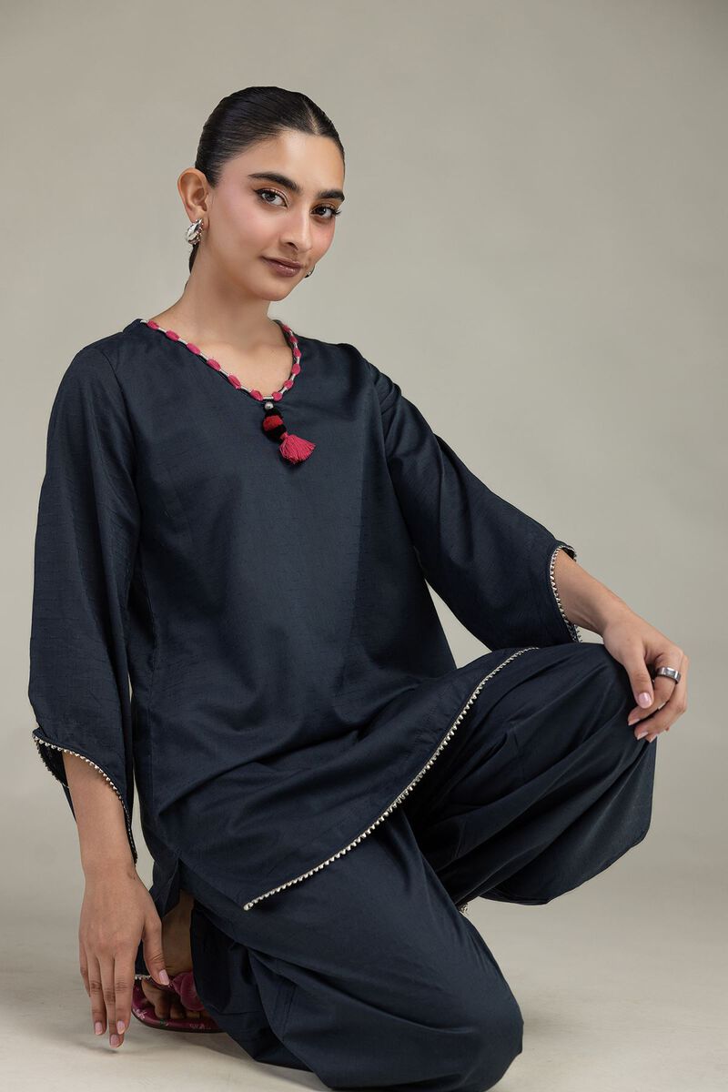 V-Neck Cotton Kurta