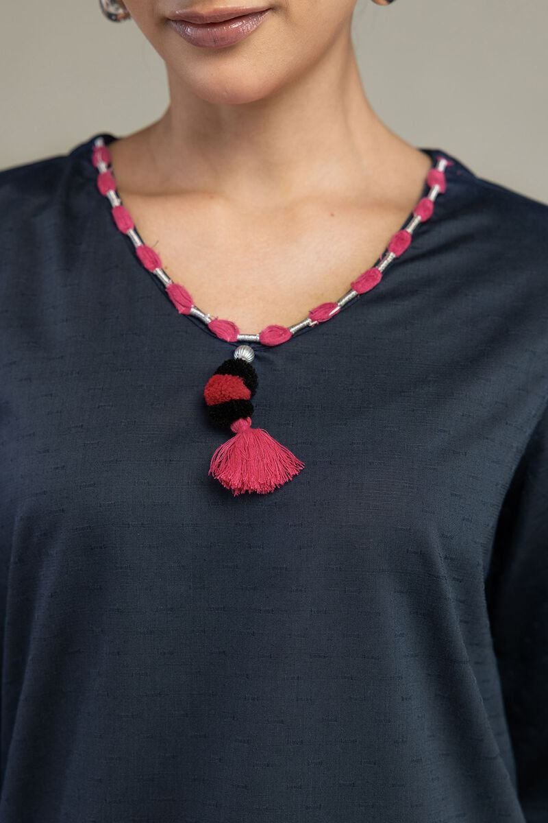 V-Neck Cotton Kurta