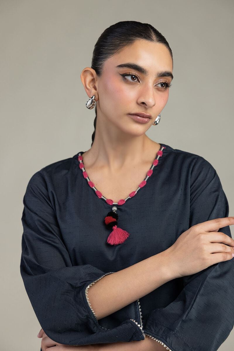 V-Neck Cotton Kurta