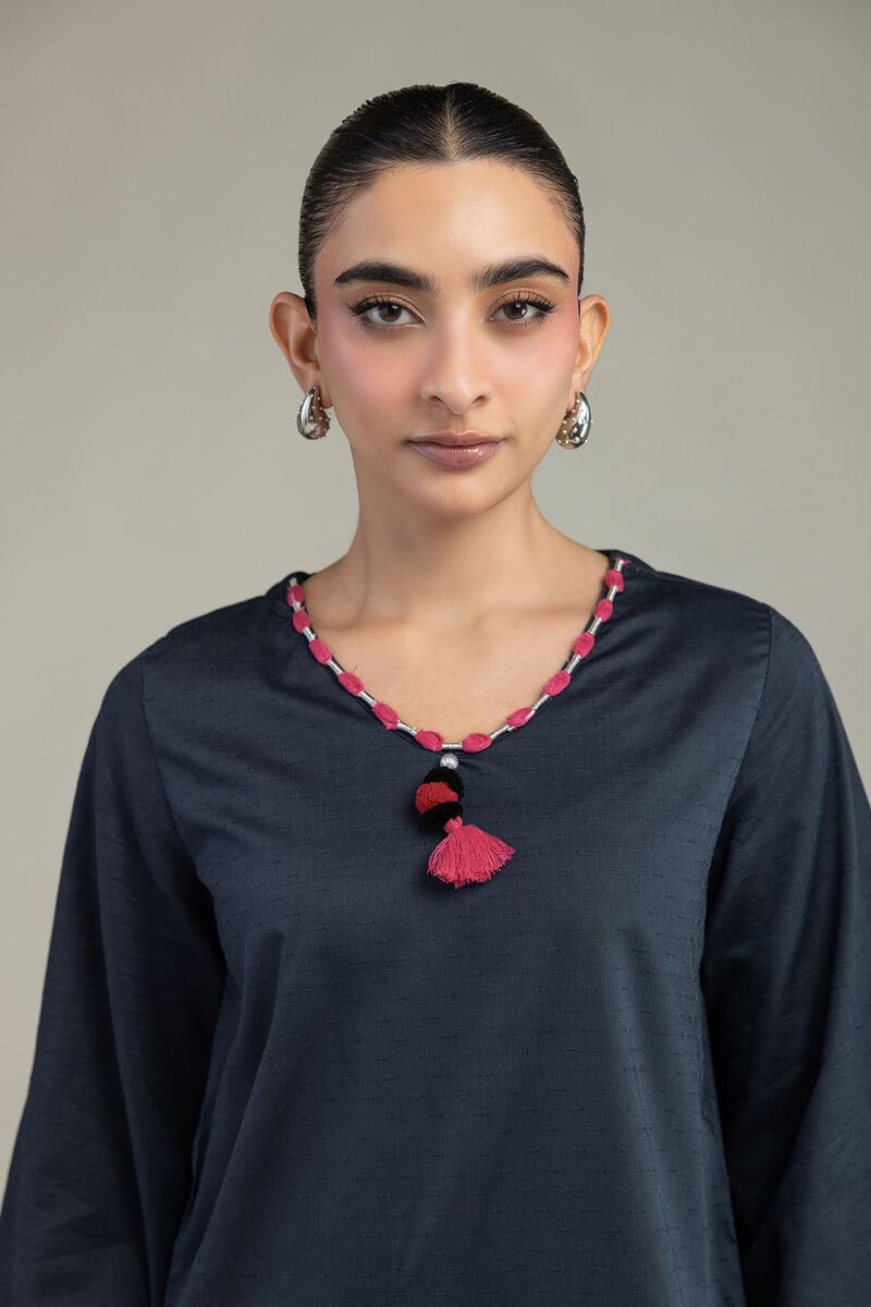 V-Neck Cotton Kurta