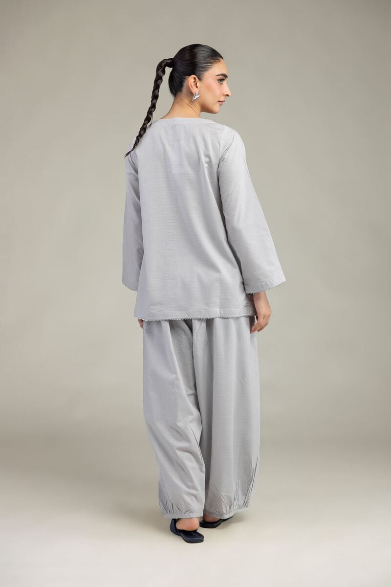 Gray Cotton Kurta