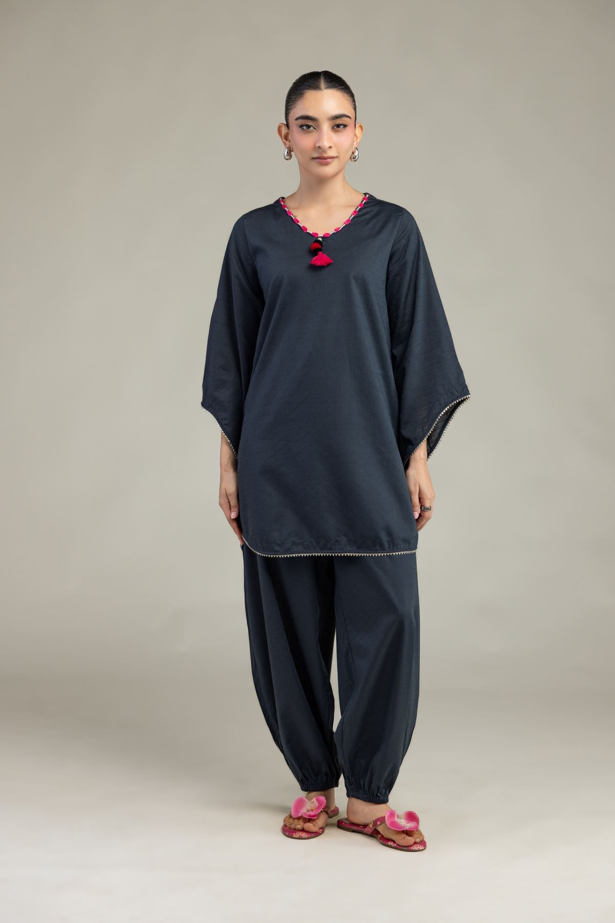 Solid Cotton Pants