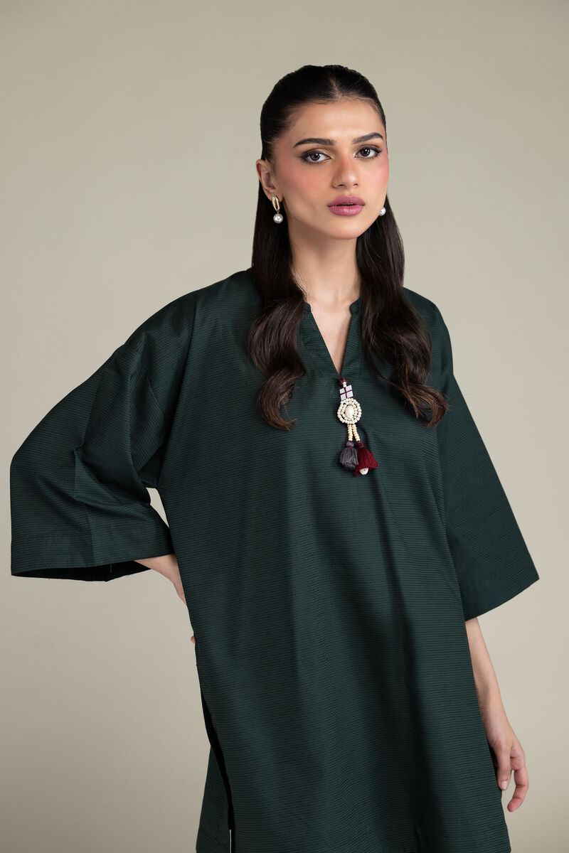 V-Neck Cotton Kurta