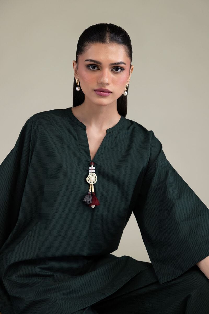 V-Neck Cotton Kurta