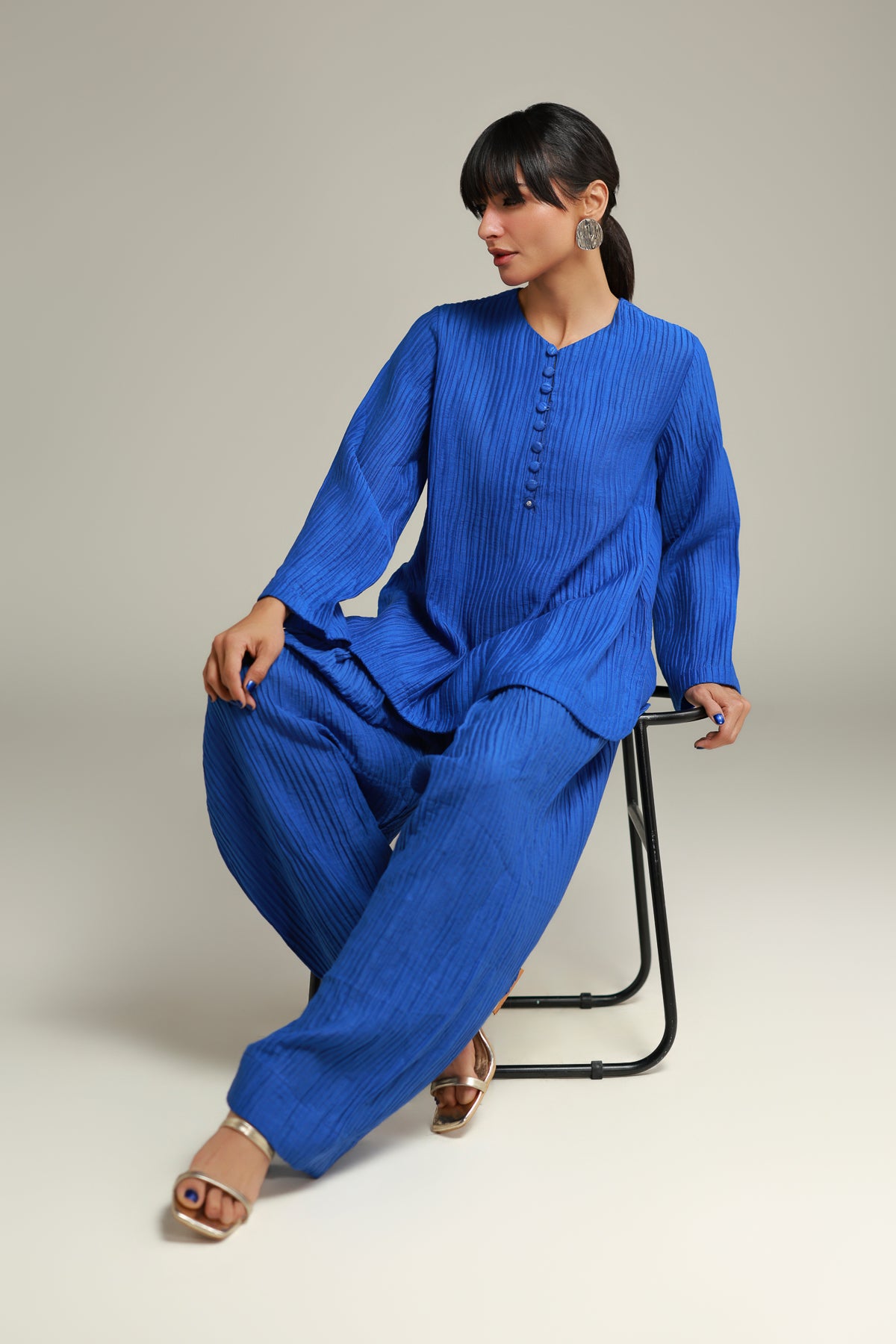 Short Blue Kurta