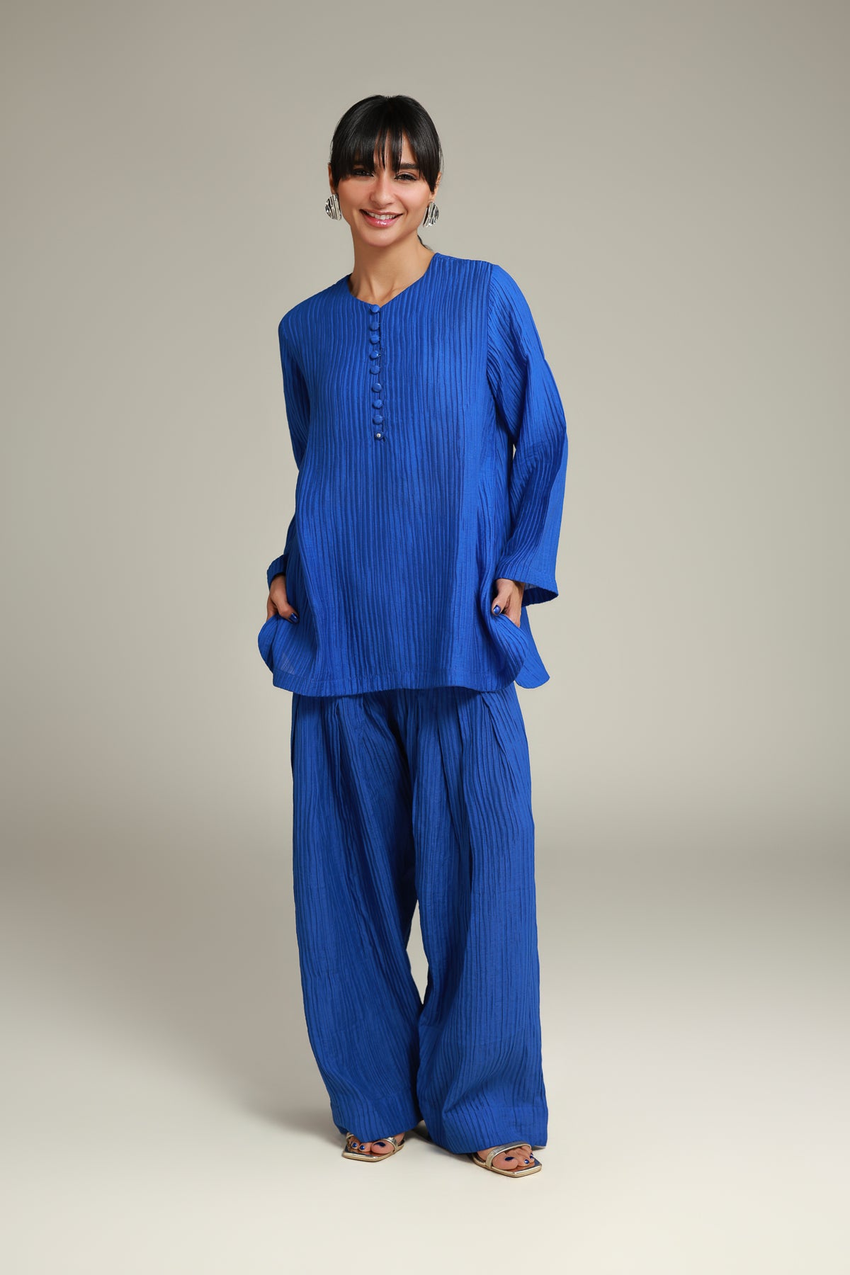 Short Blue Kurta