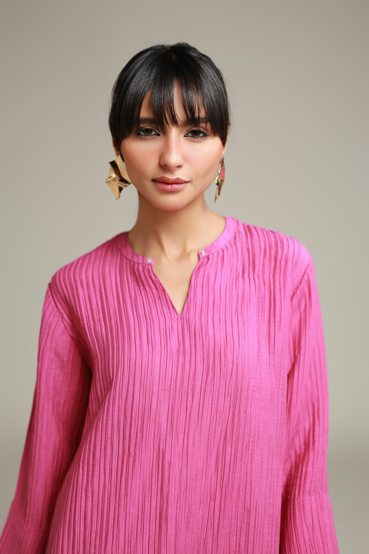 V-Neck Short Kurta
