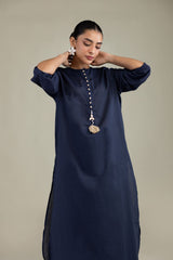 Longline Navy Kurta