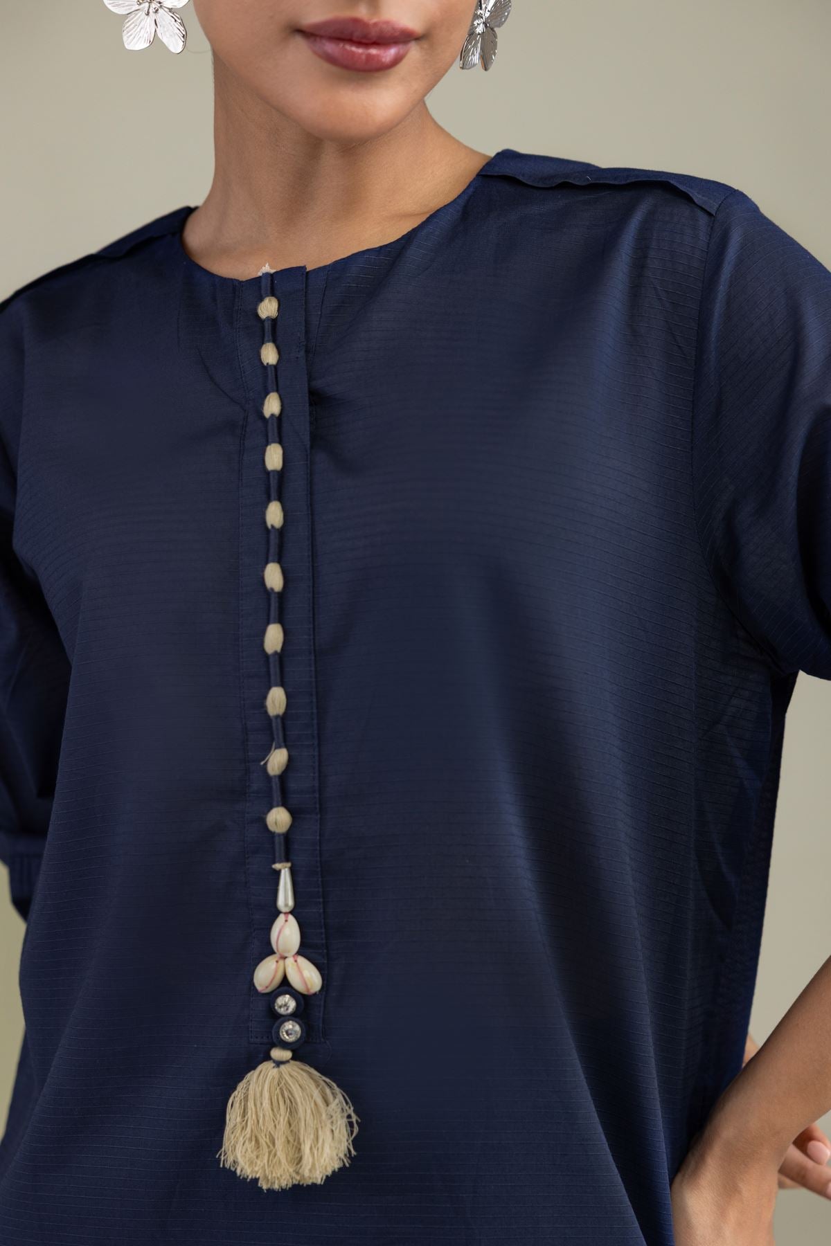 Longline Navy Kurta