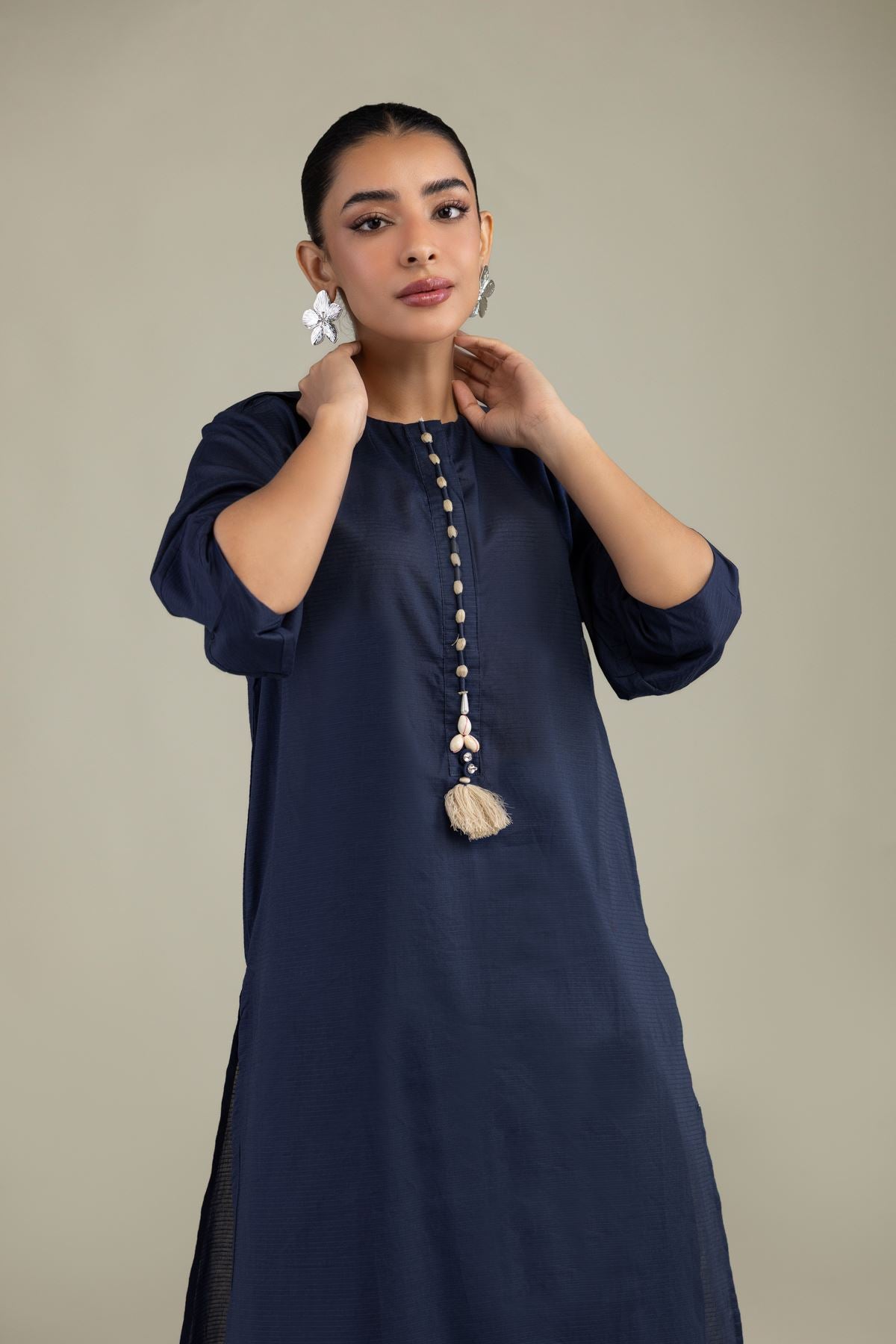 Longline Navy Kurta