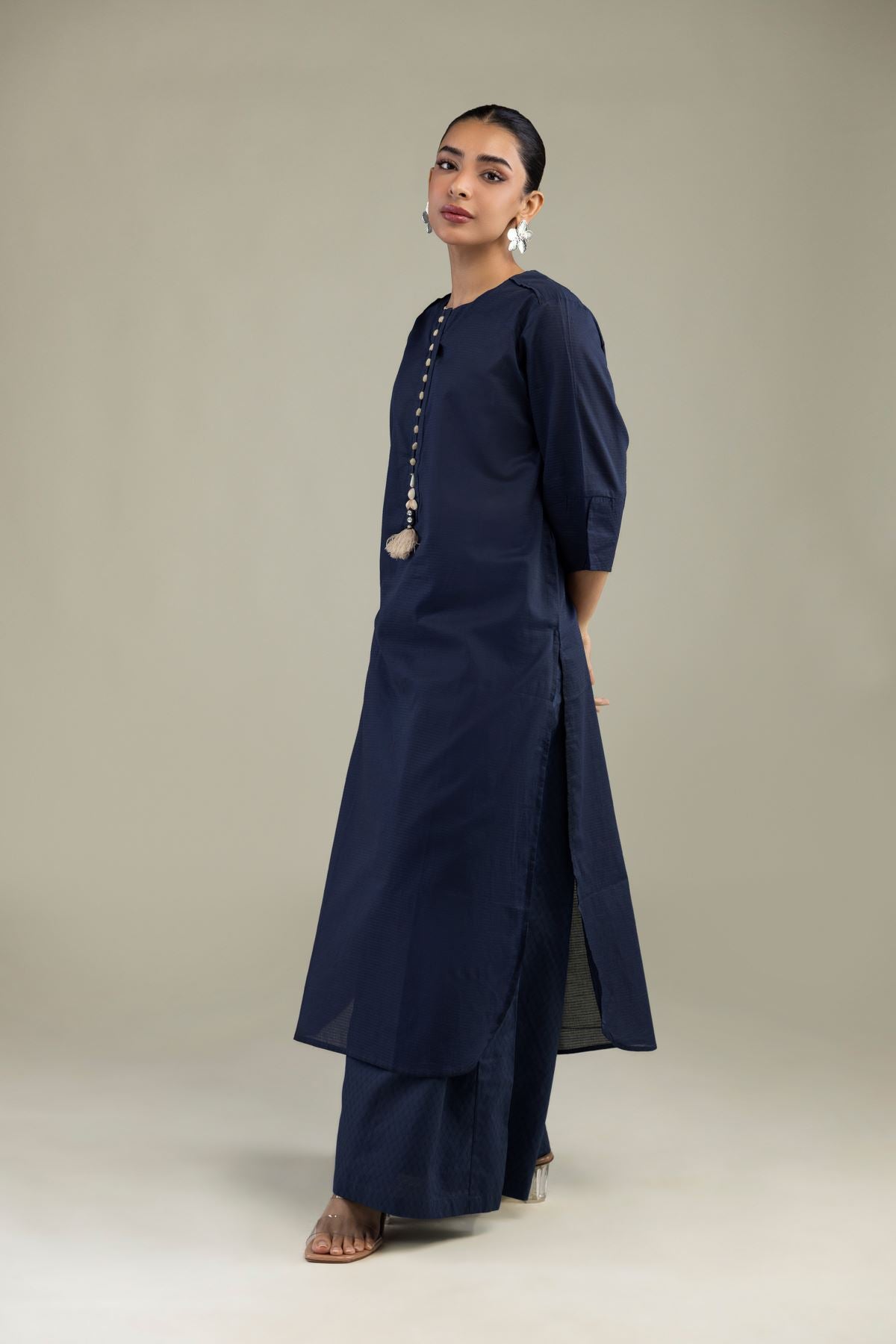 Longline Navy Kurta