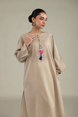 Beige Cotton Kurta
