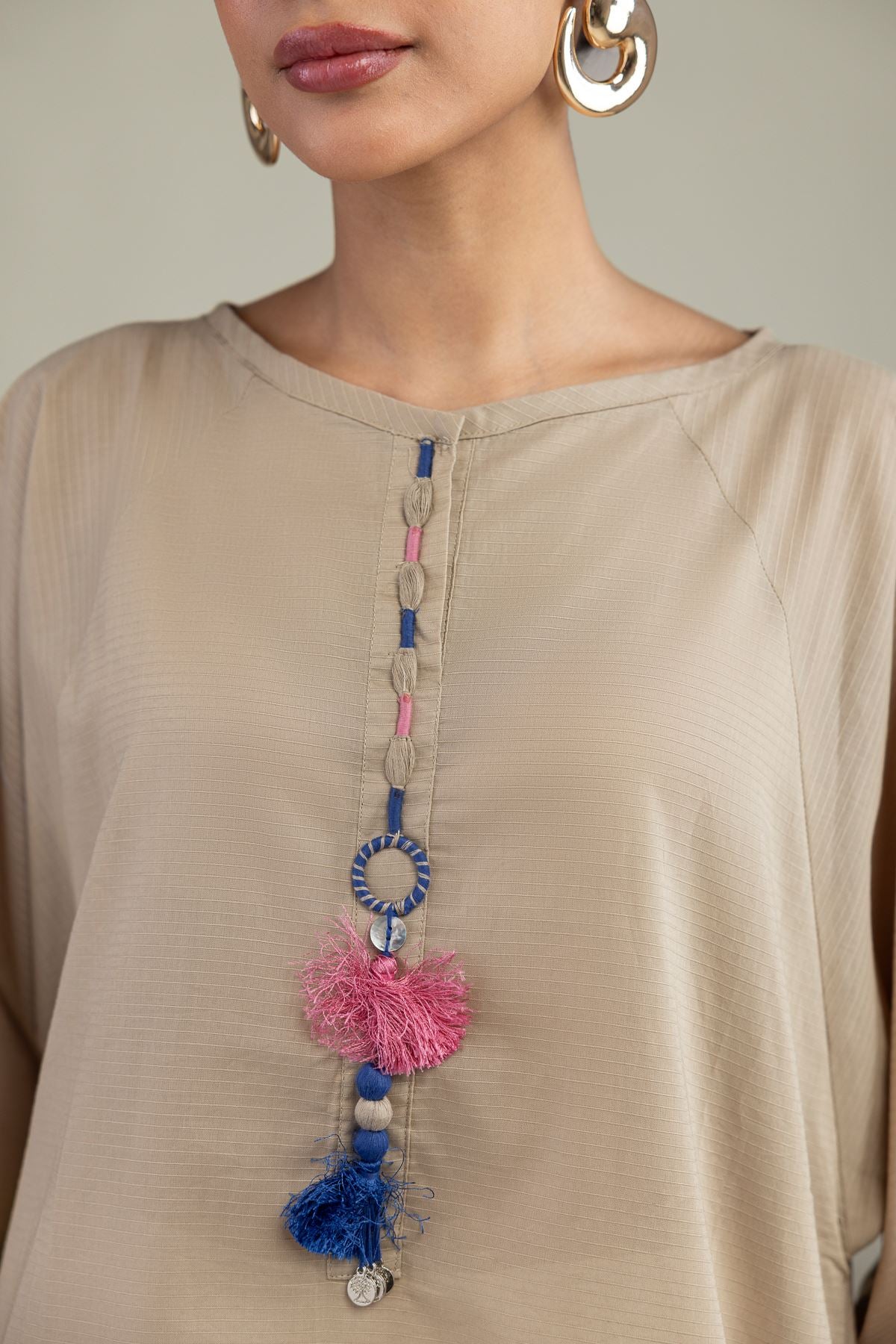 Beige Cotton Kurta