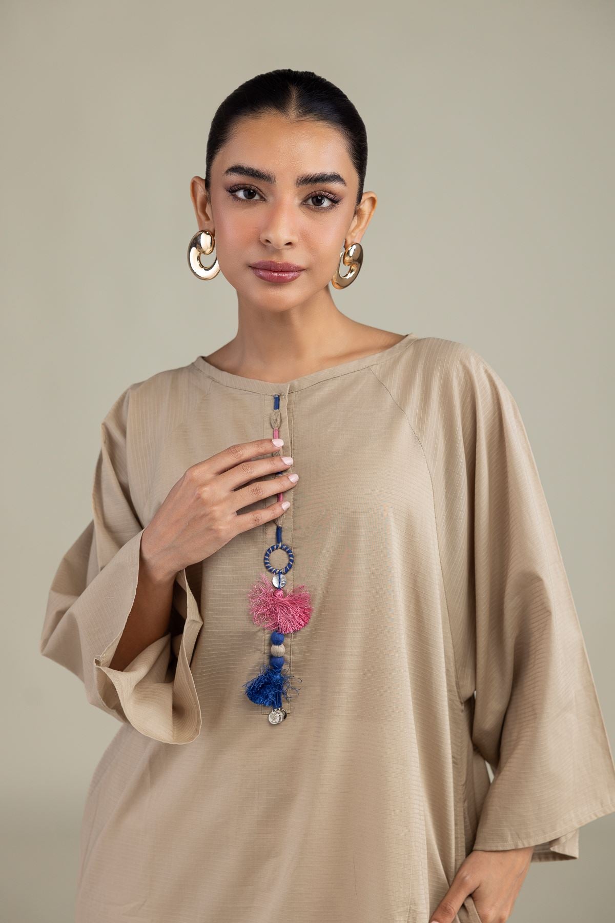 Beige Cotton Kurta