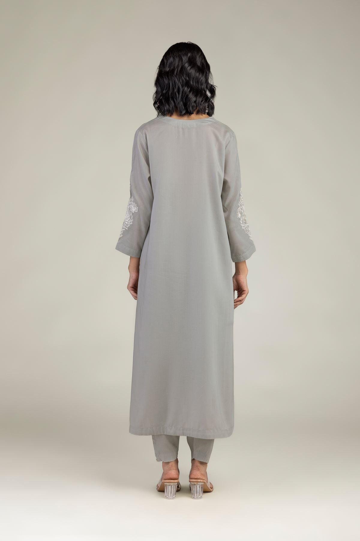 Gray Longline Kurta