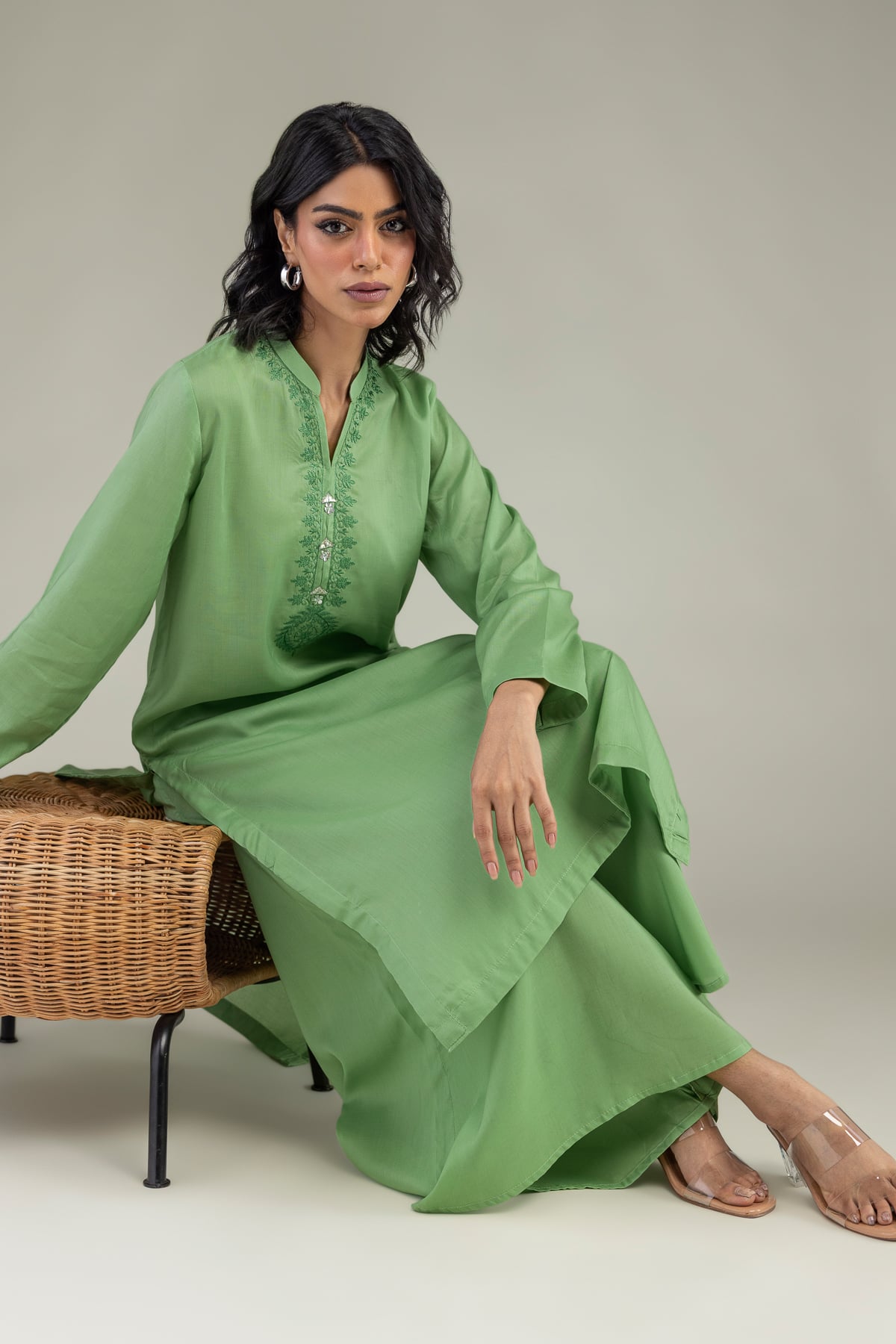 Green Lyocell Kurta