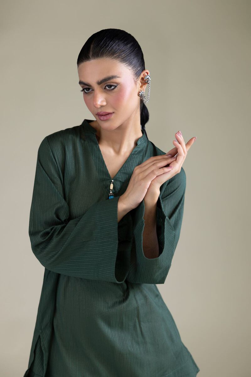 Solid V-Neck Kurta