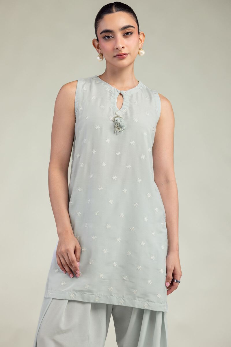 Lawn Sleeveless Kurta
