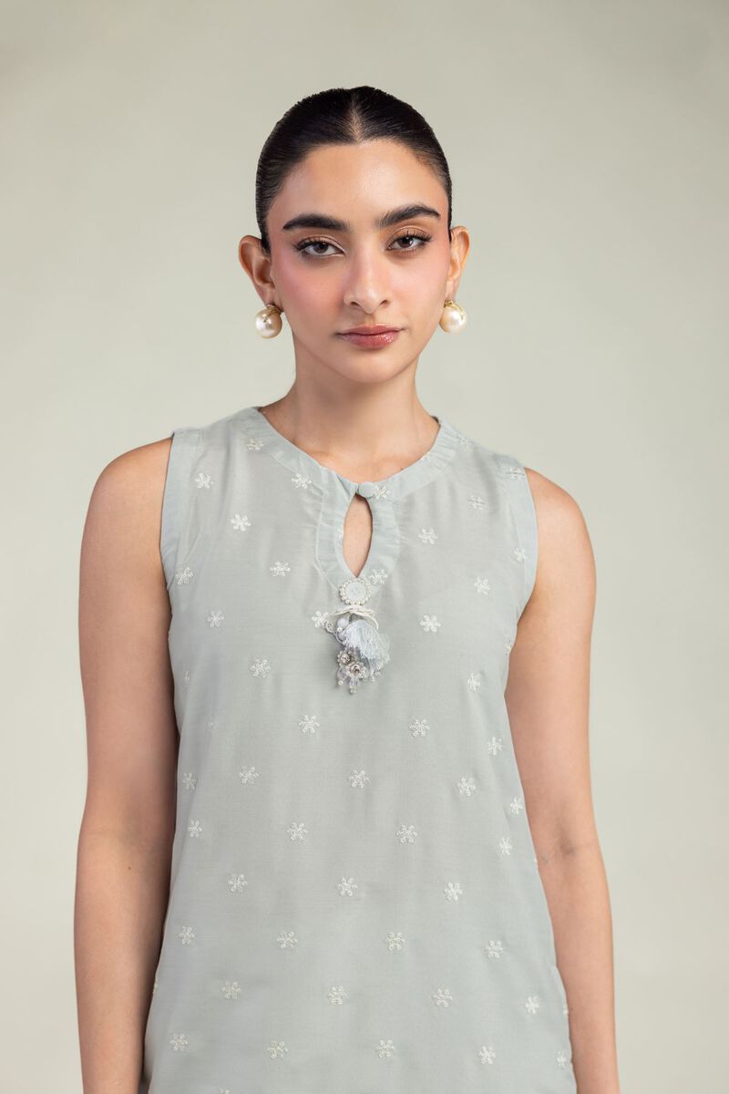Lawn Sleeveless Kurta