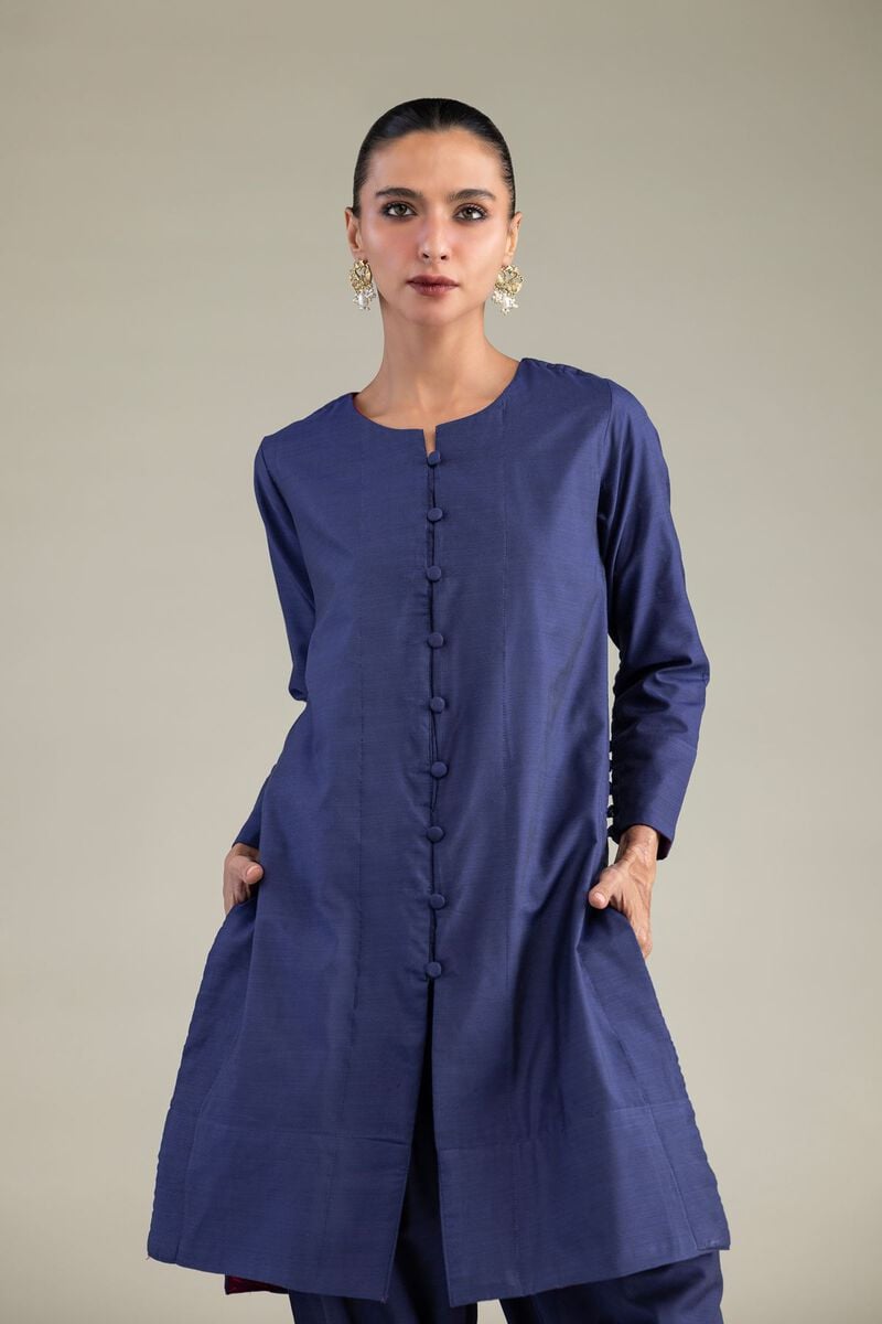 Solid Navy Kurta