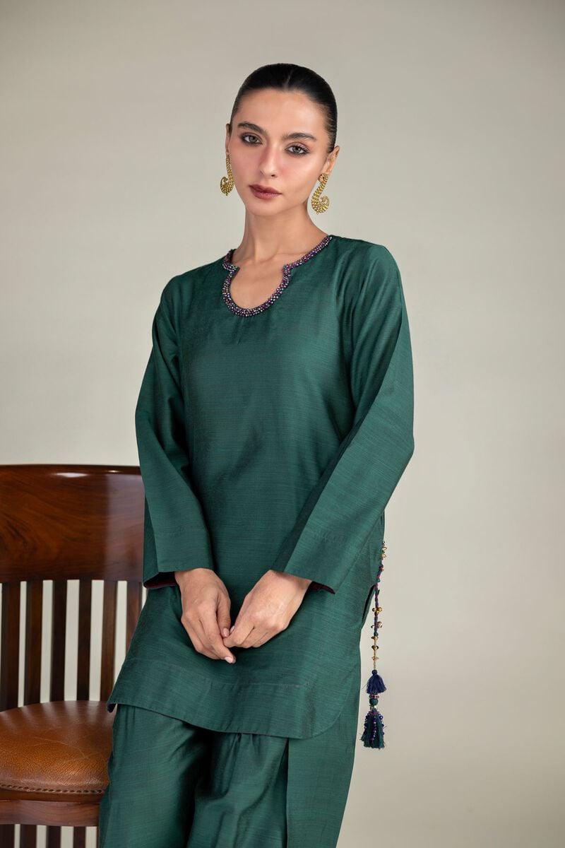 Solid Green Kurta