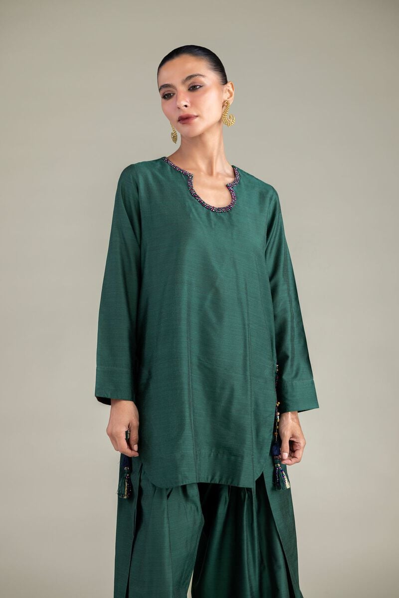 Solid Green Kurta