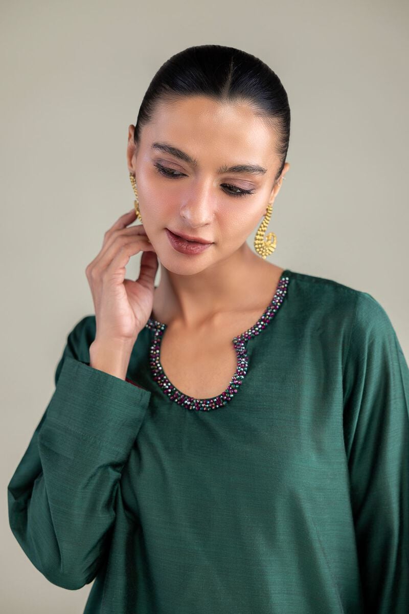 Solid Green Kurta