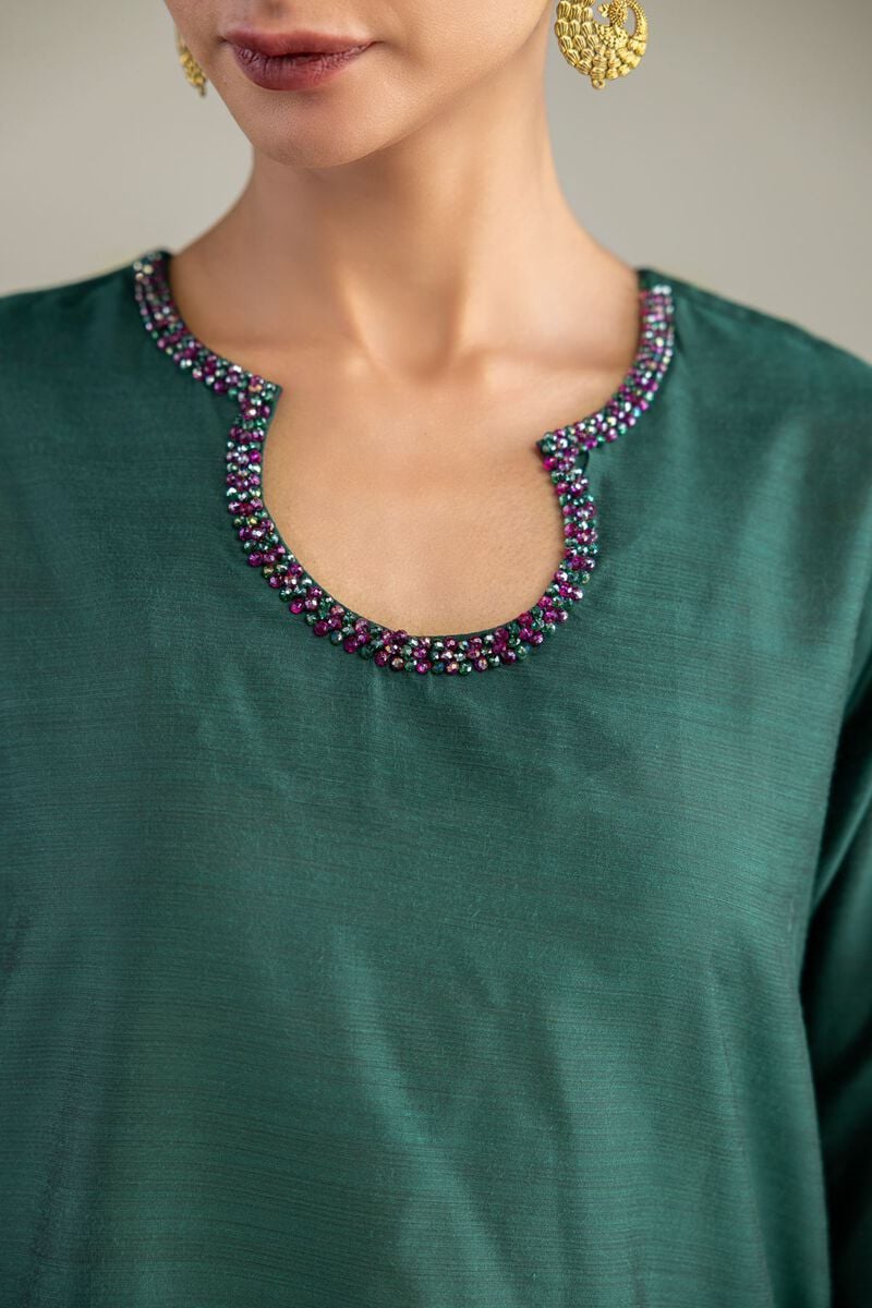 Solid Green Kurta