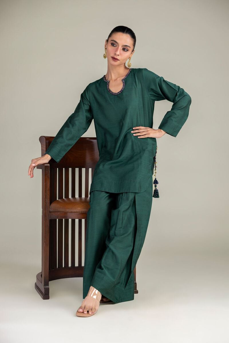 Solid Green Kurta