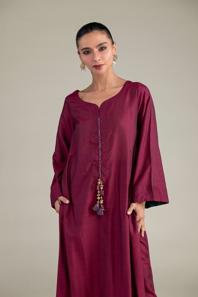 Maroon Longline Kurta