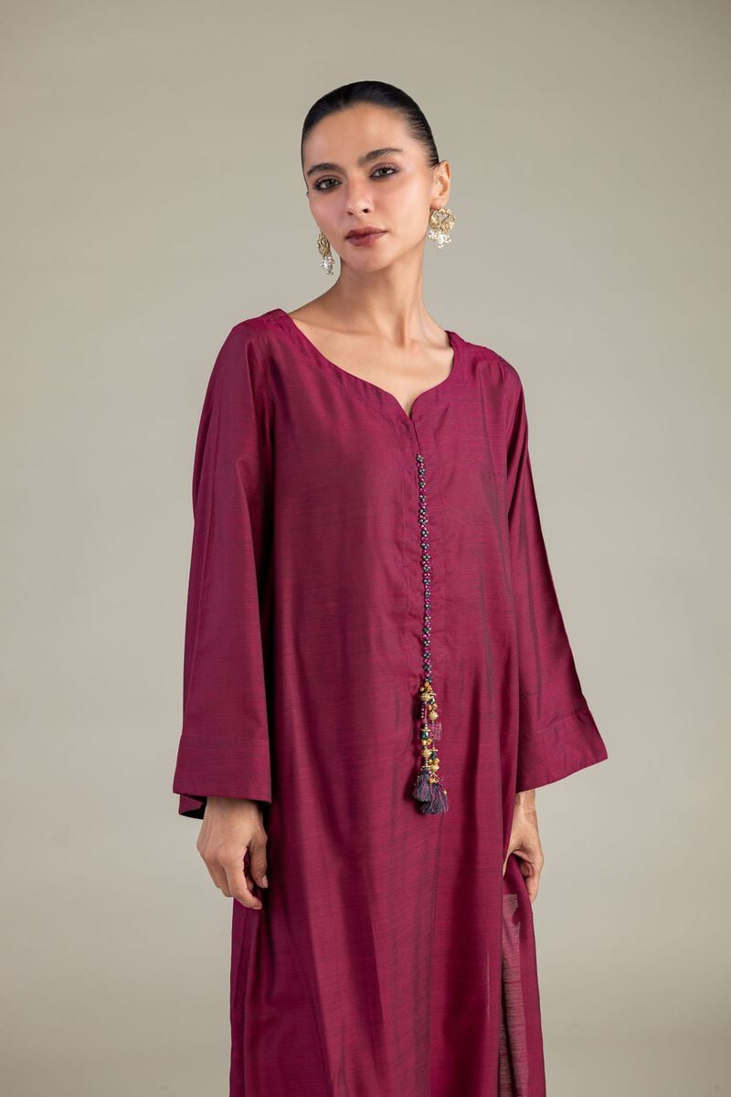 Maroon Longline Kurta