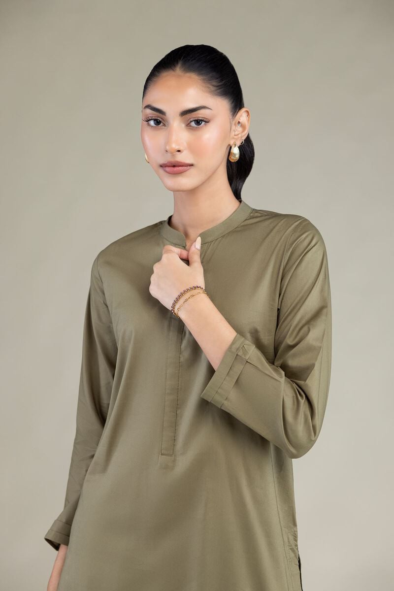 Solid Olive Kurta