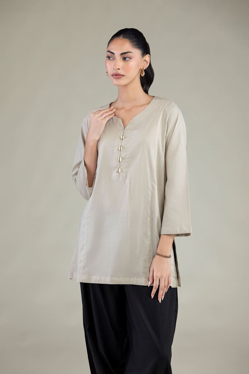 Solid Beige Kurta