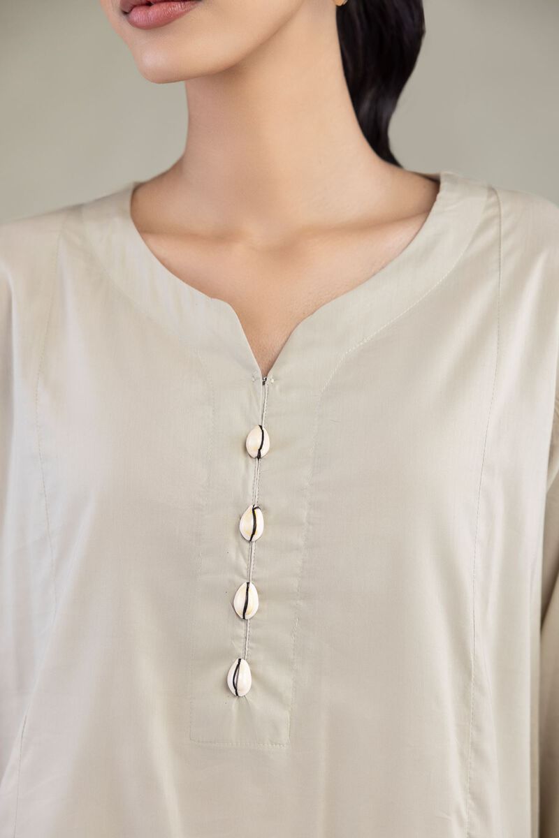 Solid Beige Kurta