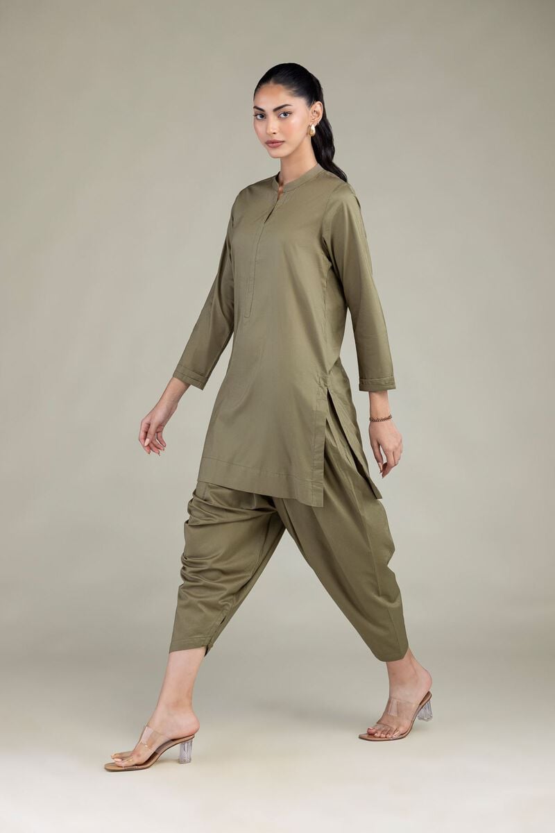Solid Olive Shalwar