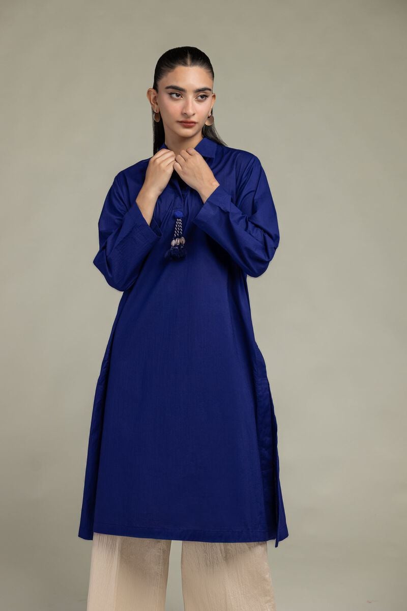 Blue Longline Kurta