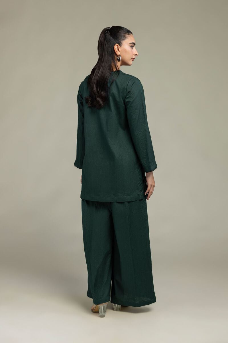 V-Neck Green Kurta