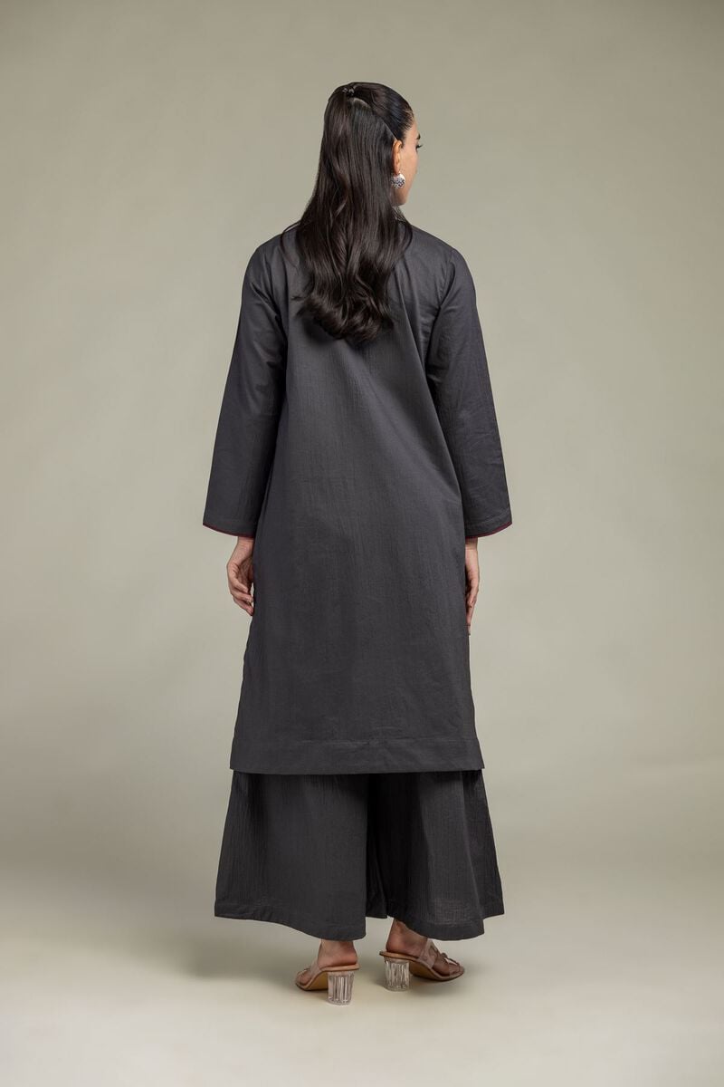 Solid V-Neck Kurta