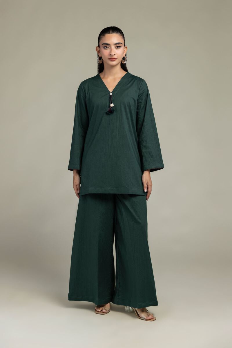 Green Solid Pants