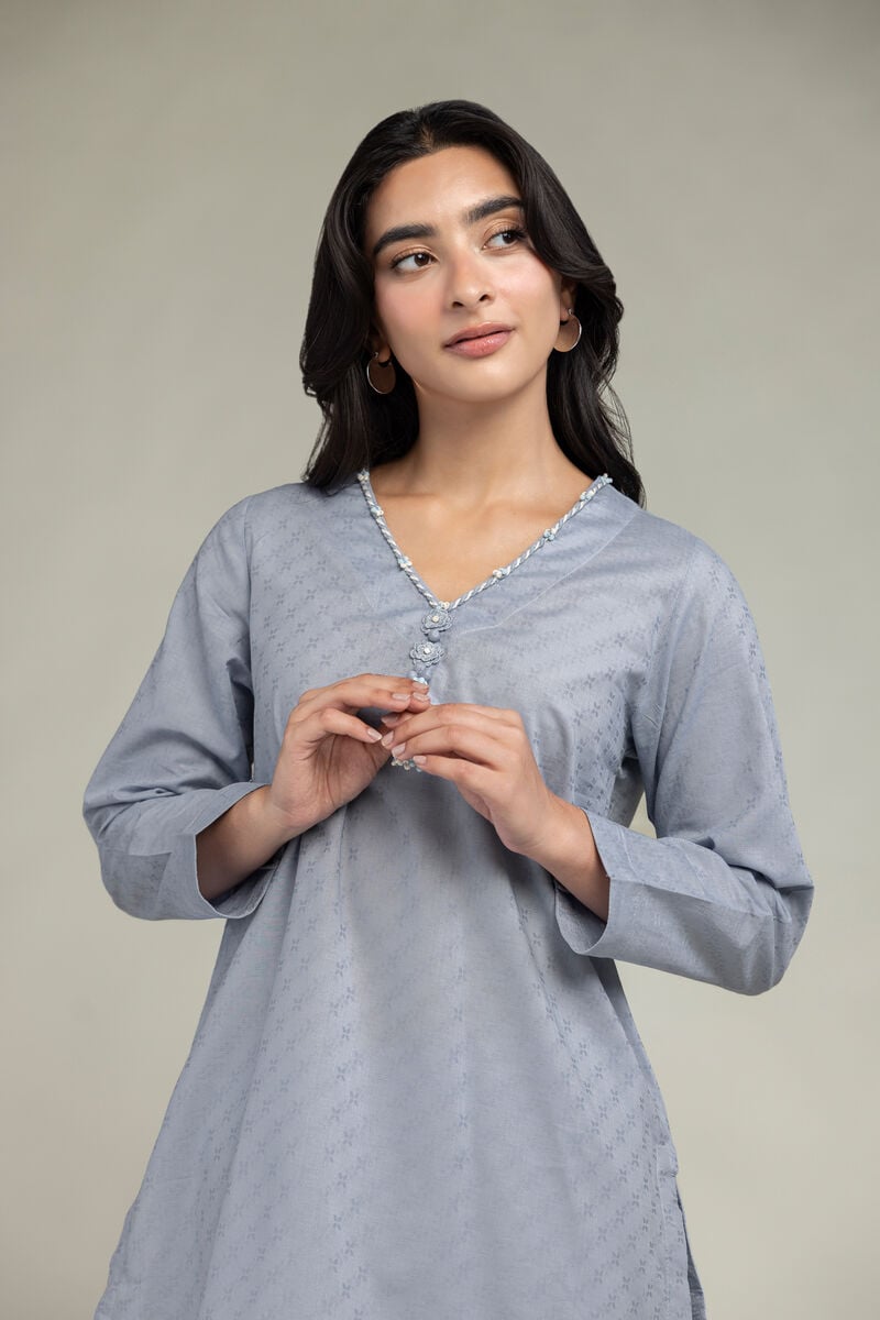 V-Neck Cotton Kurta