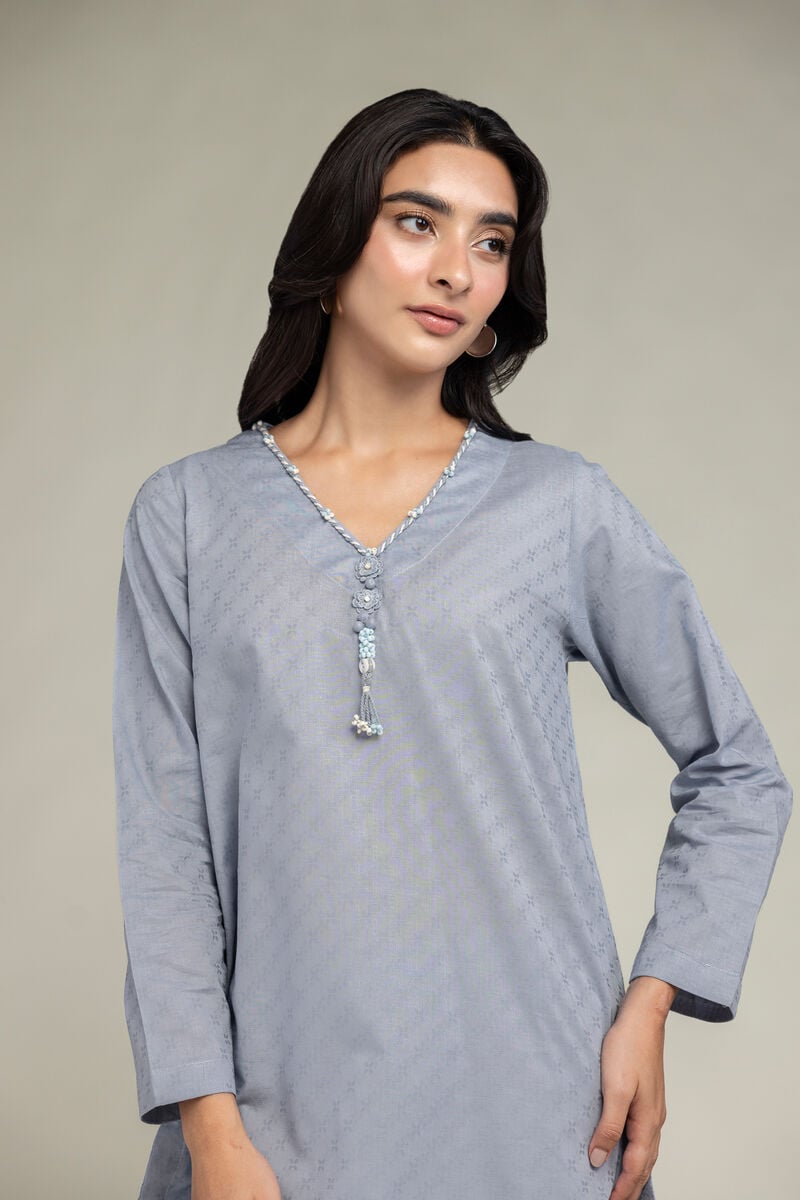 V-Neck Cotton Kurta