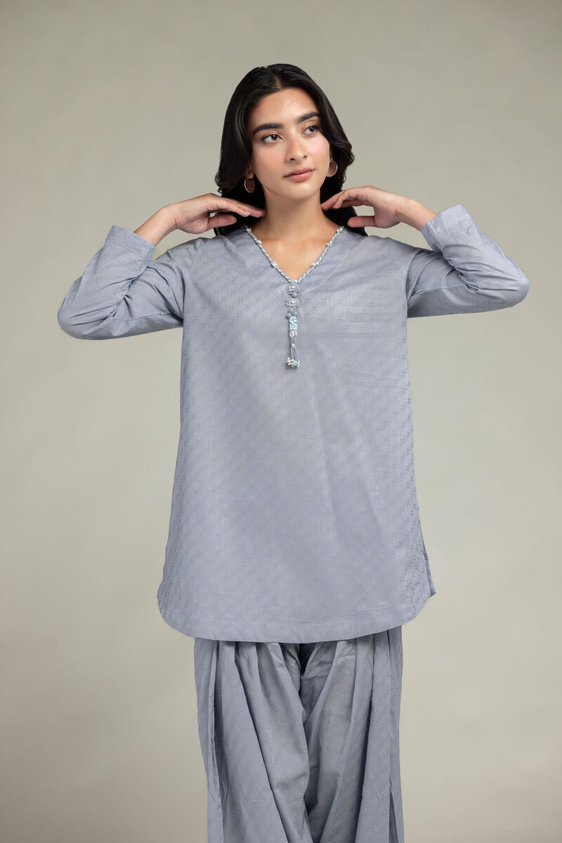 V-Neck Cotton Kurta