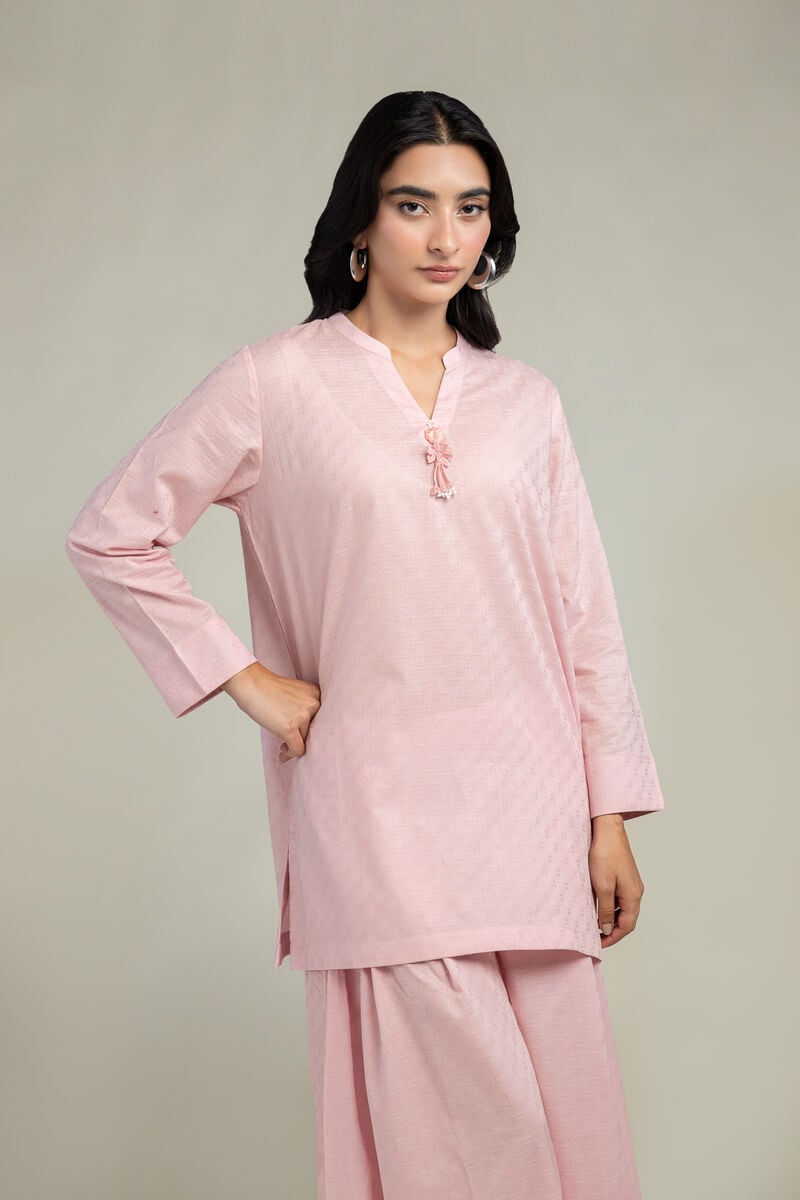 Solid V-Neck Kurta