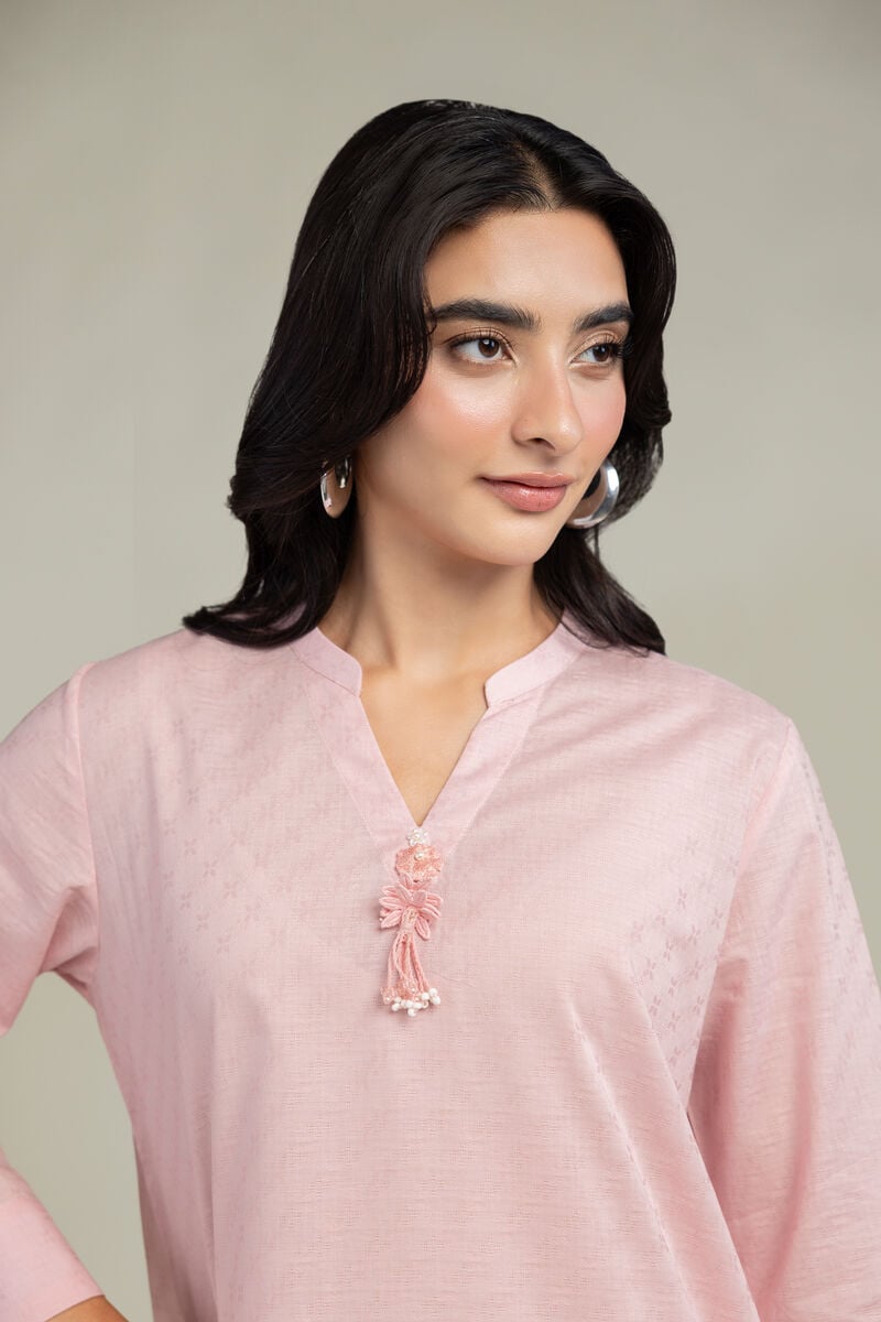 Solid V-Neck Kurta