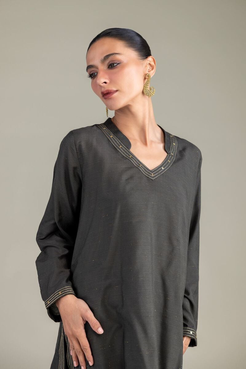 V-Neck Longline Kurta